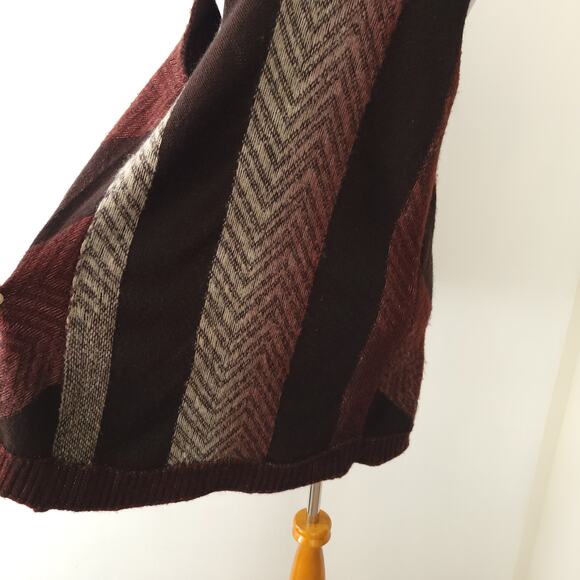 Anthropologie Sleeping on Snow Mabli Wool Blend Sweater Vest Brown M/L - Picture 7 of 12